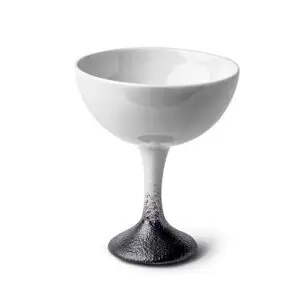 Ariane Lunar Vitrified Porcelain Black & White Large Coupe 23cl 8oz - BU831