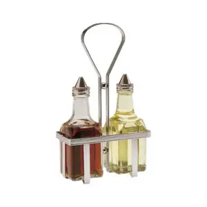 Lockhart Oil & Vinegar Clear Glass & Stainless Steel - D1550
