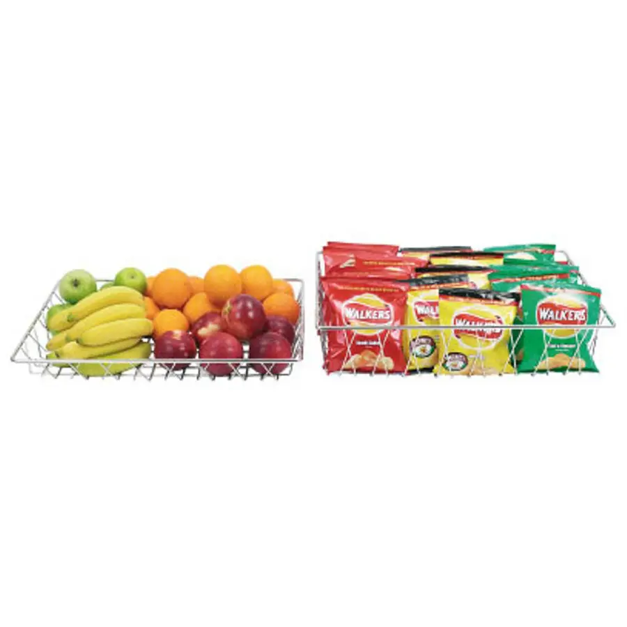 Lockhart Display Basket Chrome Oblong 45.5 x 30 x 5cm - D1568