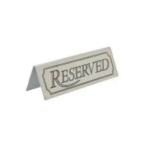 Lockhart Tent Table Sign Reserved 12x4cm - D1698