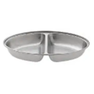 Serving Dish Two Comp Stainless Steel Oval 25x18x5cm - D2192