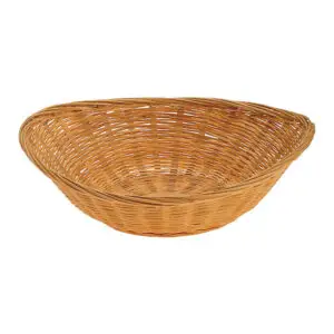 Basket Brown Wooden Oval 23 x 18cm - D2223