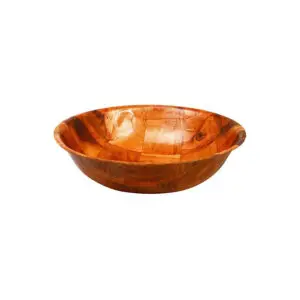 Lockhart Bowl Brown Wooden Round 25cm - D2298