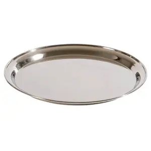 Lockhart Service Tray Stainless Steel Round 36cm - D5106