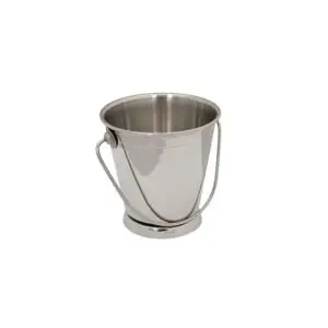 Lockhart Mini Bucket Display Pot Stainless Steel 9cm diax9cm tall - D9934