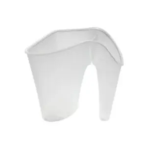 Lockhart Clear Plastic Vertical Ice Scoop 15oz - DE429