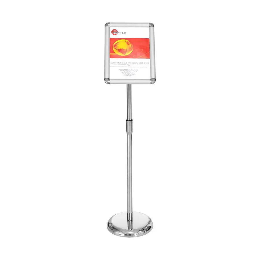 Adjustable Lobby Stand A3 Chrome Base - DE863