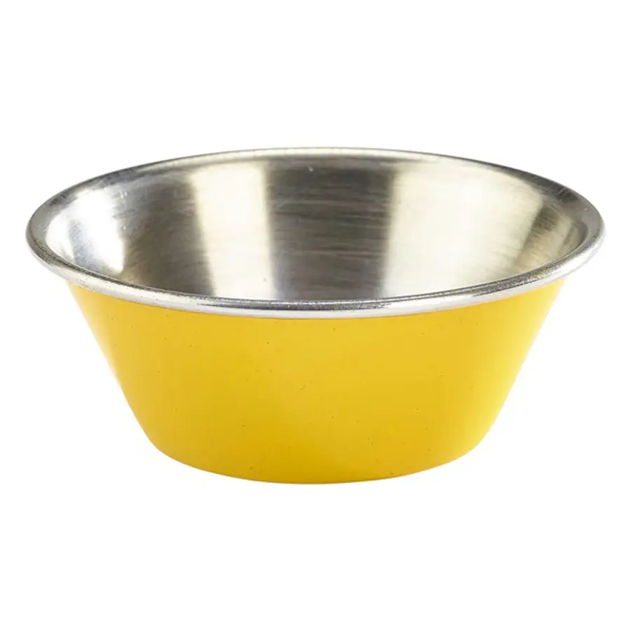 Arena Midas Stainless Steel Yellow Round Ramekin 1.5oz - DF546