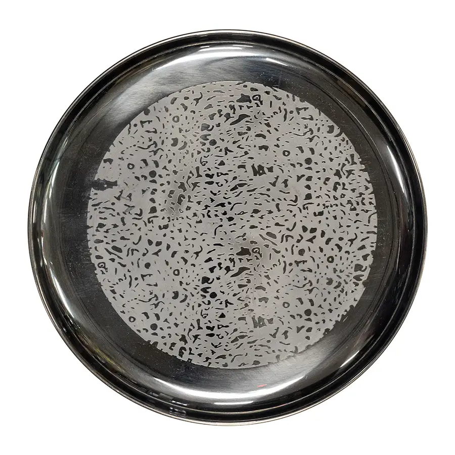 Arena Midas Black PVD Acid Etched Round Coupe Plate 19cm - DN593
