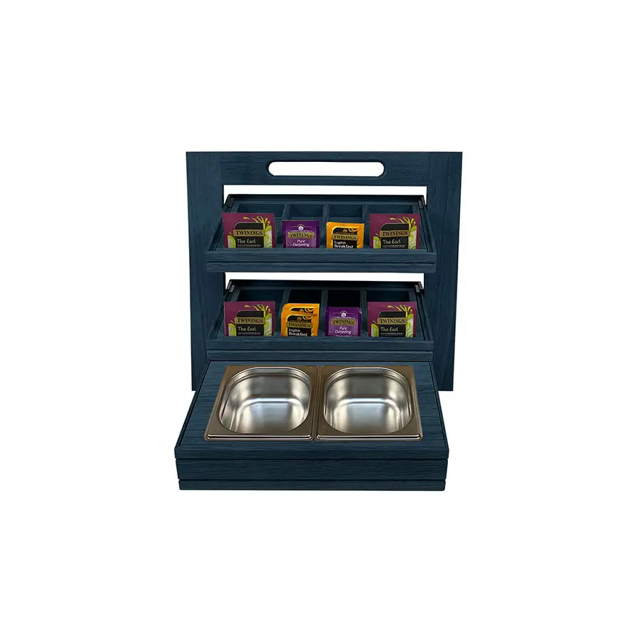 Arena Podium Ambery Grey Oak 2 Tier Counter Top Display Stand Set 40 x 21.2 x 47.6cm - DO299GY