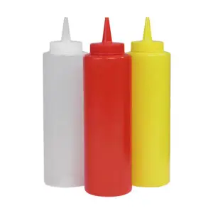 Sauce Bottle Red Plastic 34cl - E2207