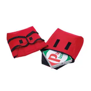 Pizza Delivery Bag Red Polyester Washable 18x19x5in - ED353