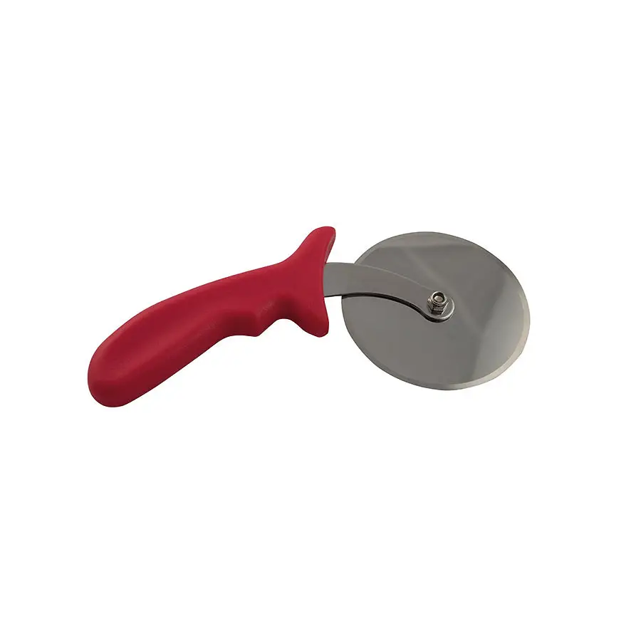 Red Handle Stainless Steel Pizza Cutter 4in - ED382RD