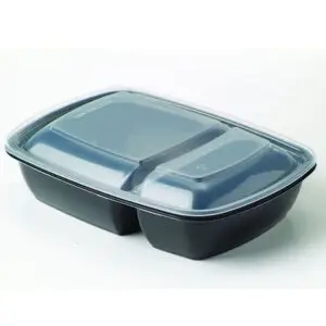 Rectangular Container PET Lid 2 Comp. 300 Per Case - FA953