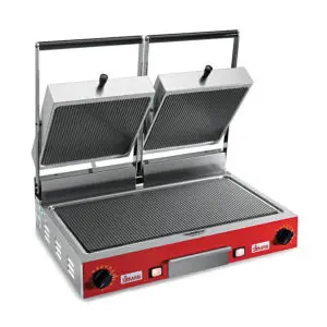Sirman PDVC RR T Ceramic Double Panini Grill - Ribbed Bottom / Ribbed Top Plates - HEA973