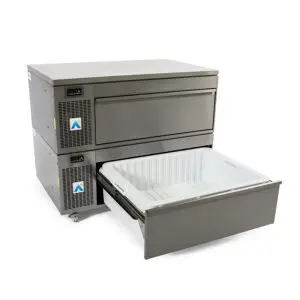 Adande HCR2/RT A+ Fridge Only - Rear Engine - 2 Std Drawers - Rollers&Feet - Cover Top - HEG393