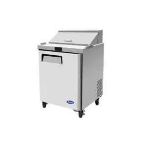 Atosa MSF8301GR Single Door Refrigerated Prep Table Including 8 x 1/6 Pans