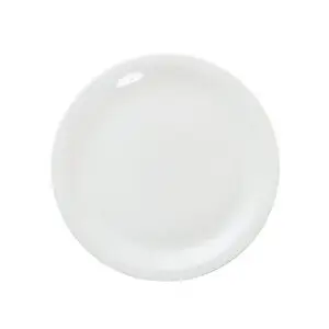 Great White Porcelain Round Narrow Rim Plate 24cm - PRBG854