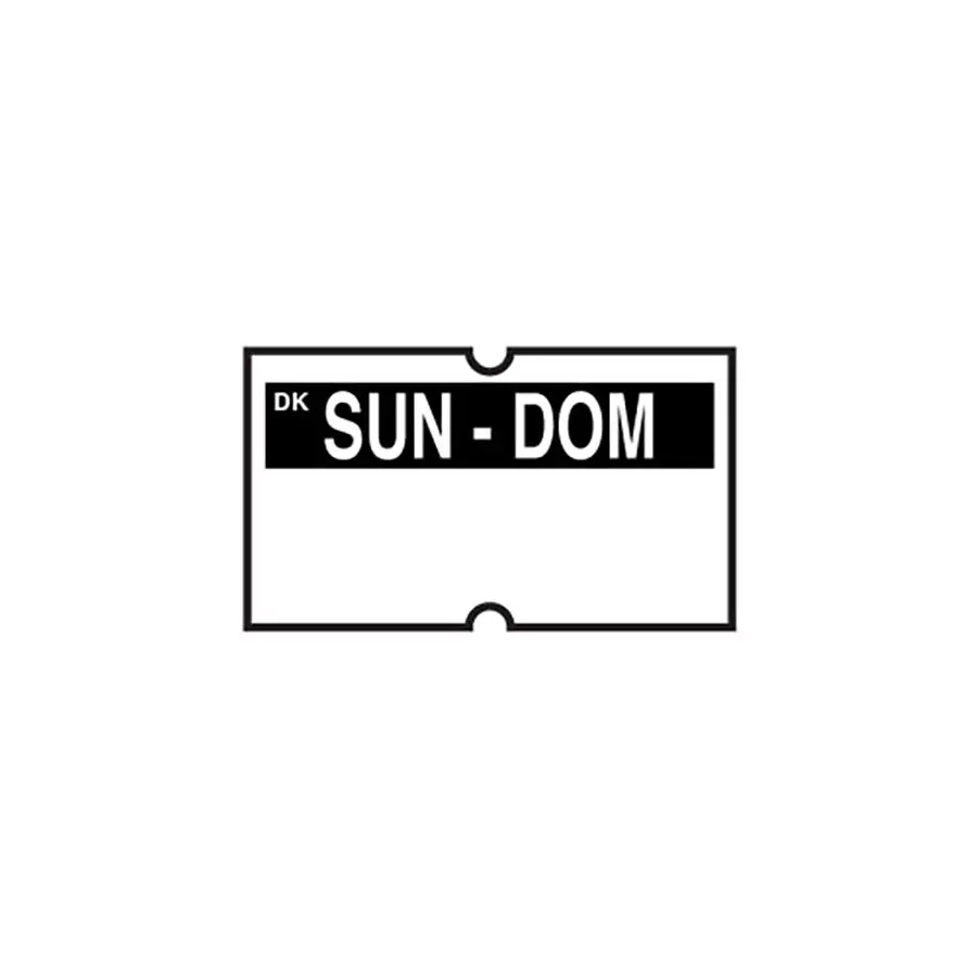 Date Gun Label 1 Line Sunday - SP0200SUN