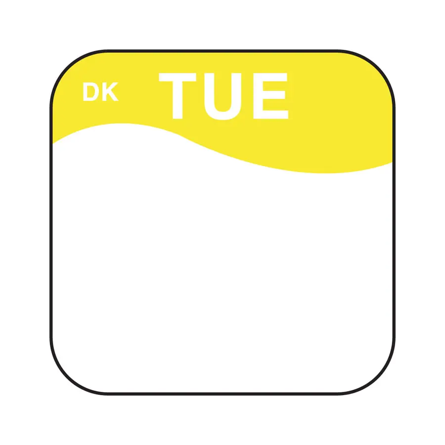 Label Tuesday Permanent Square 19mm - SP0498TUE