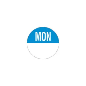 Label Monday Permanent Round 19mm - SP0499MON
