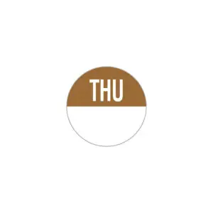 Label Thursday Permanent Round 19mm - SP0499THU