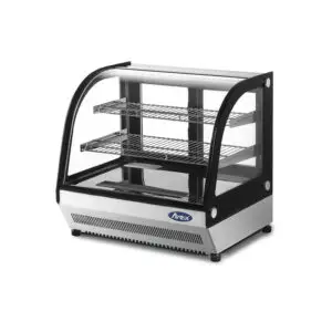 Atosa 130 Ltr Classic Curved Refrigerated CounterTop with Rear Sliding Door Access