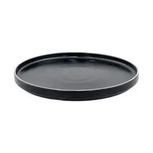 Artisan Coal Vitrified Stoneware Black Round Stacking Plate 26cm - XB709