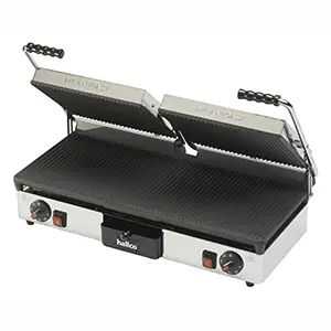 Hallco Panini Contact Grill Ribbed 610 x 250mm MEMT16050XNS