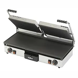 Hallco Panini Contact Grill Ribbed Top Flat Bottom 610 x 250mm MEMT16052XNS