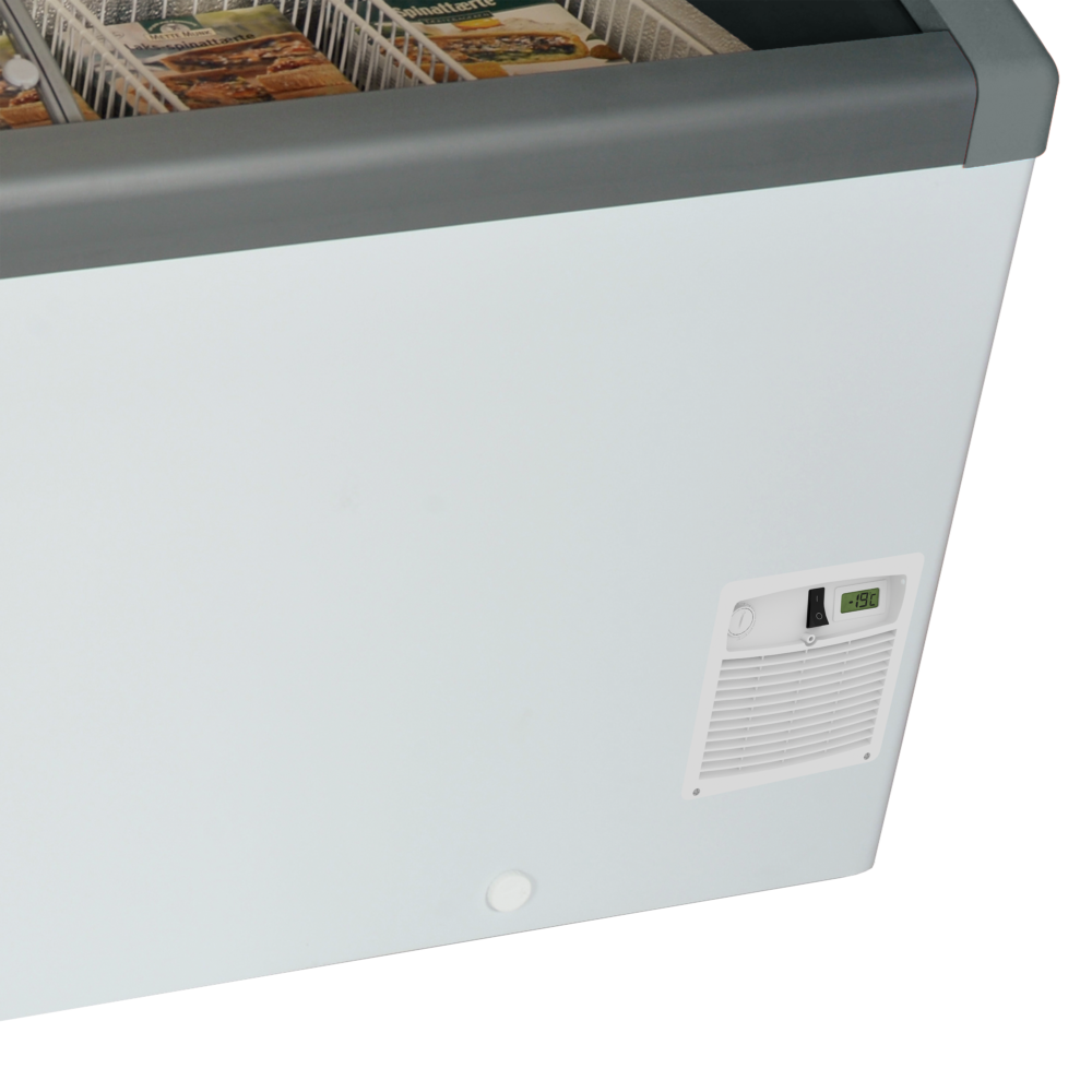 Elcold FOCUS 73 Sliding Curved Glass Lid Chest Freezer - Image 3