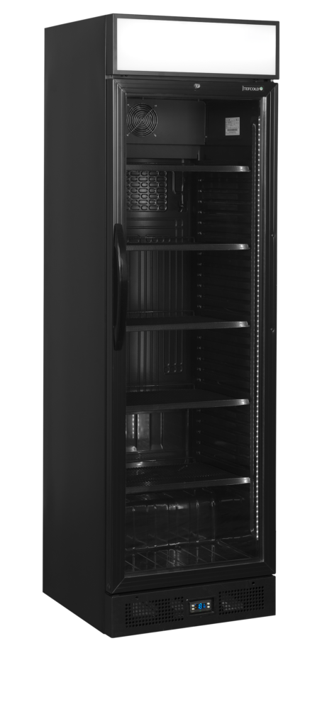 TEFCOLD CEV435CP BLACK Glass Door Merchandiser