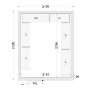 TEFCOLD Cold Room 120x150x220 Cold Room Panels