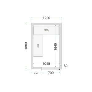 TEFCOLD Cold Room 120x180x220 Cold Room Panels