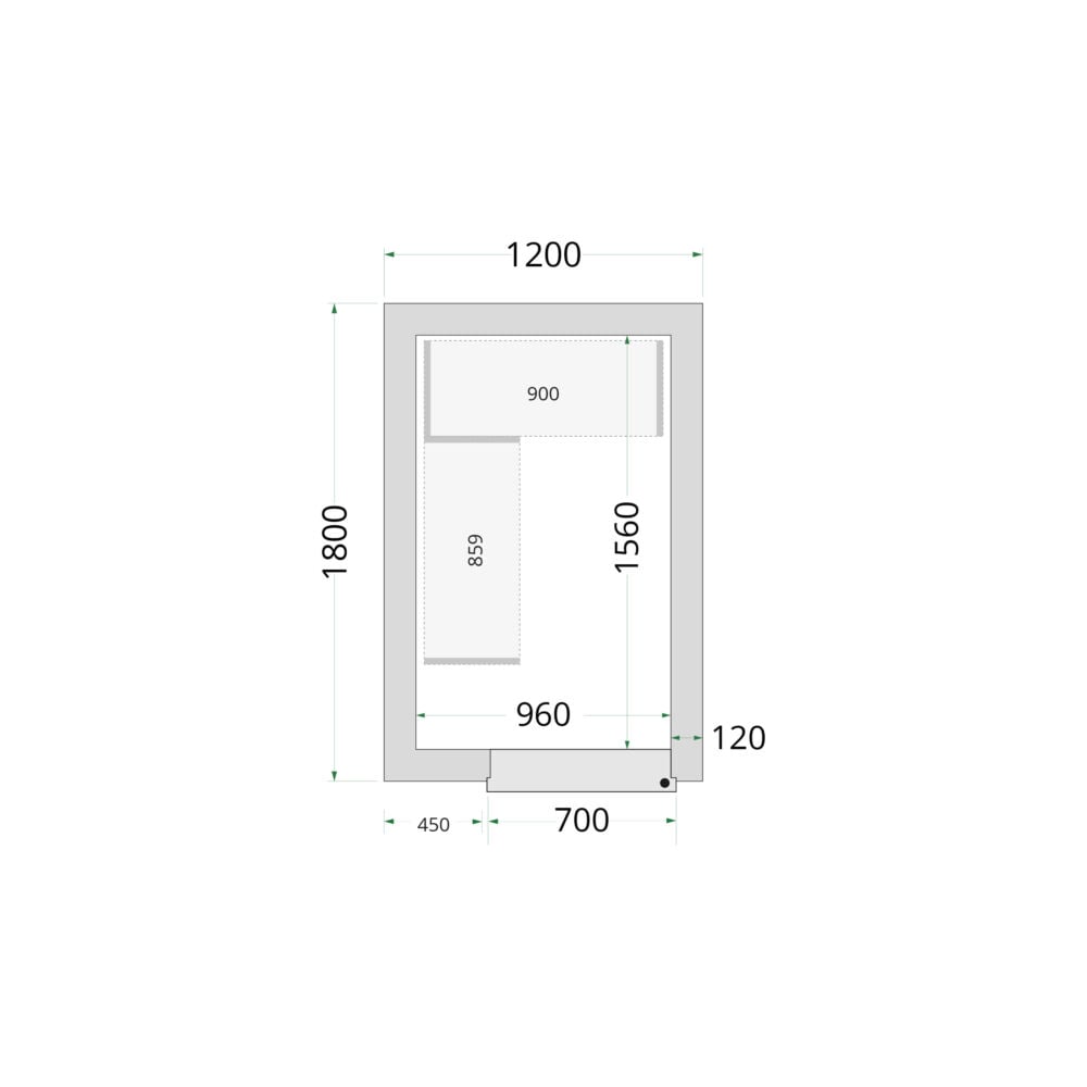 TEFCOLD Cold Room 120x180x220 Cold Room Panels