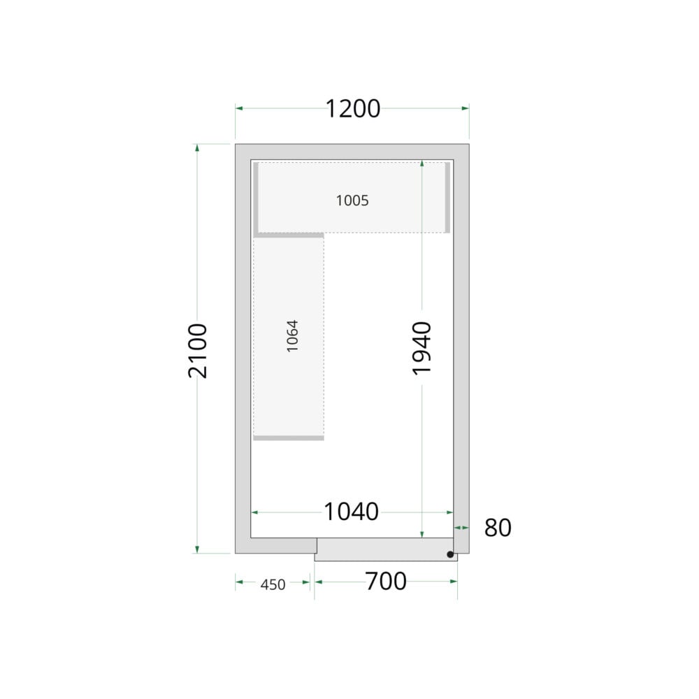 TEFCOLD Cold Room 120x210x220 Cold Room Panels