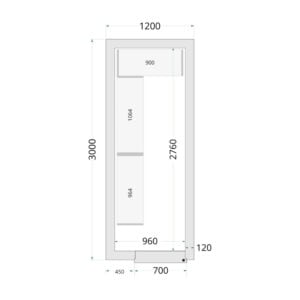 TEFCOLD Cold Room 120x300x220 Cold Room Panels