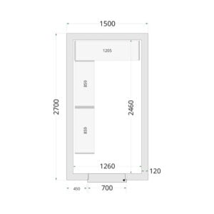 TEFCOLD Cold Room 150x270x220 Cold Room Panels