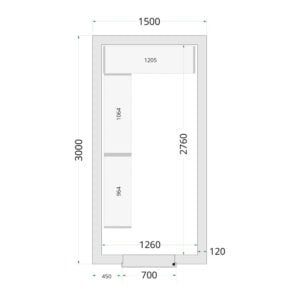 TEFCOLD Cold Room 150x300x220 Cold Room Panels