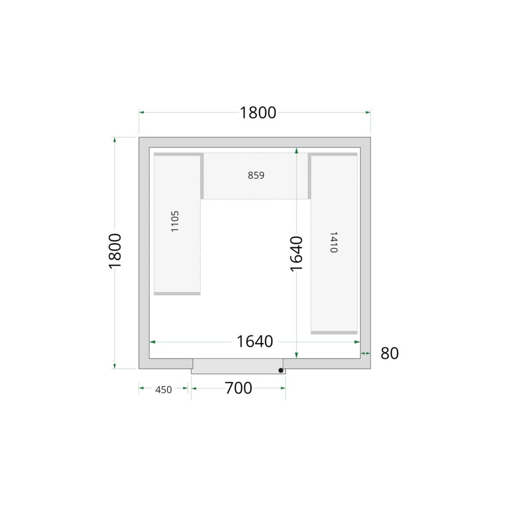 TEFCOLD Cold Room 180x180x220 Cold Room Panels