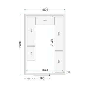 TEFCOLD Cold Room 180x270x220 Cold Room Panels