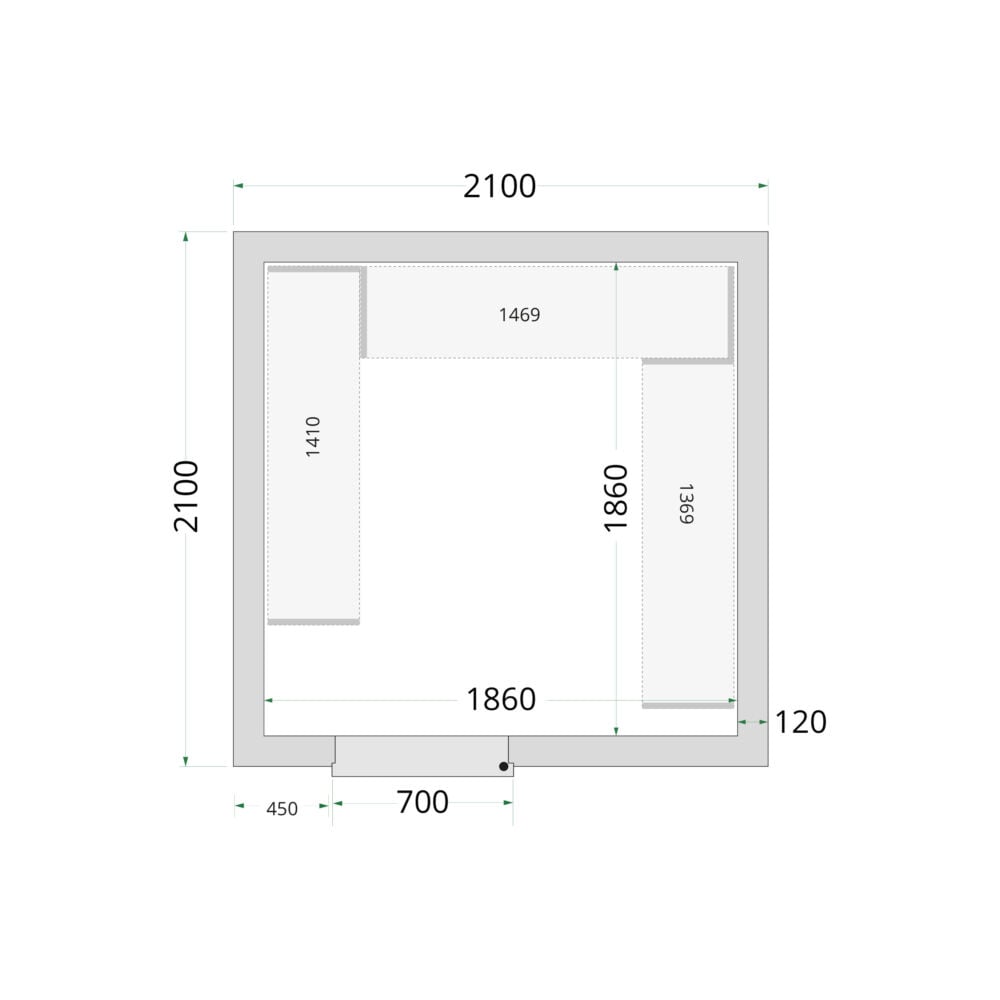 TEFCOLD Cold Room 210x210x220 Cold Room Panels