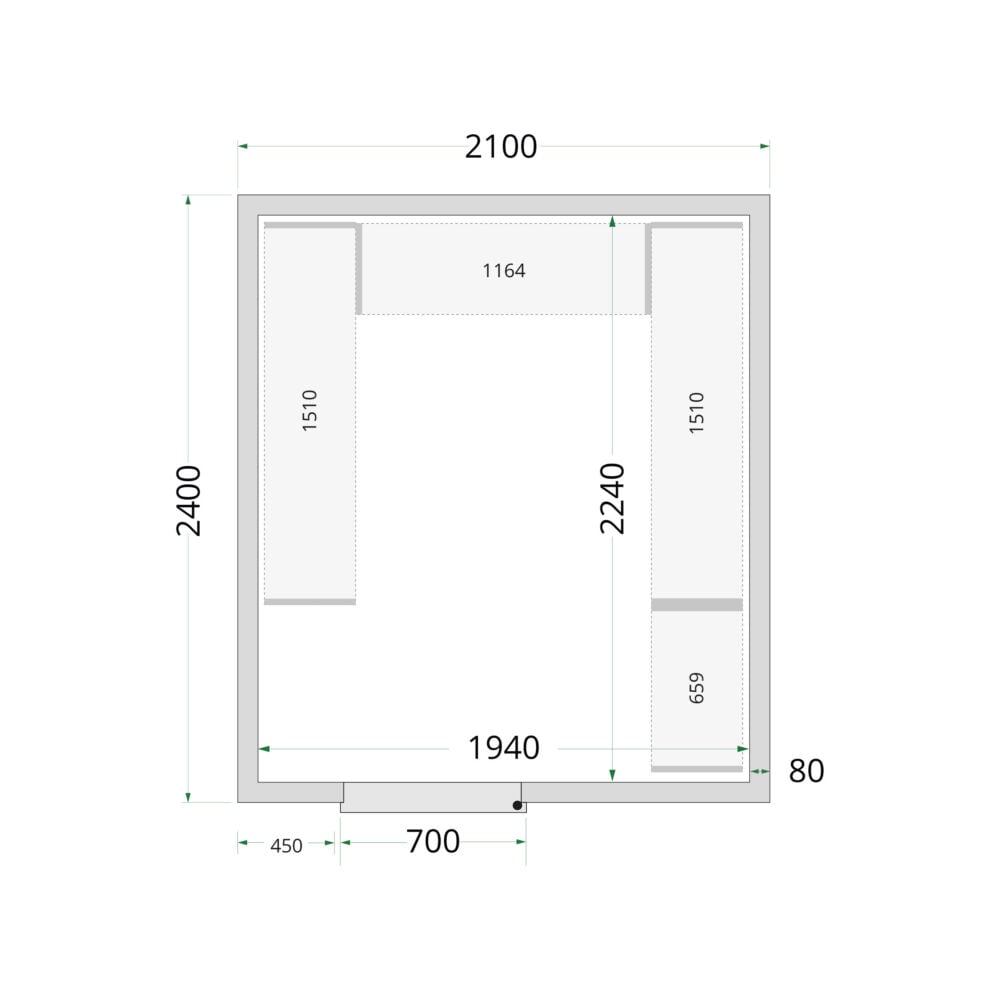 TEFCOLD Cold Room 210x240x220 Cold Room Panels