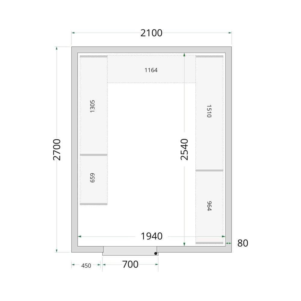 TEFCOLD Cold Room 210x270x220 Cold Room Panels