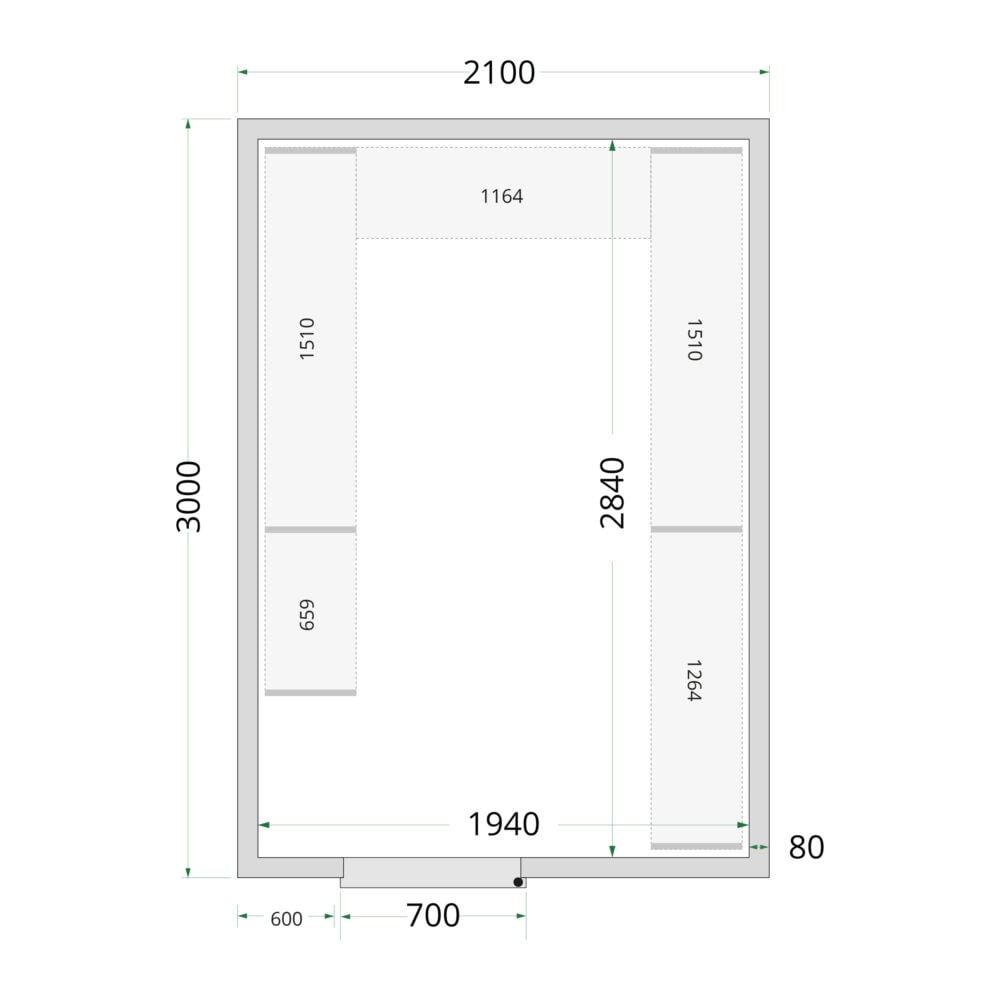 TEFCOLD Cold Room 210x300x220 Cold Room Panels