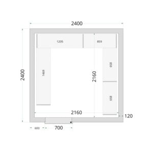 TEFCOLD Cold Room 240x240x220 Cold Room Panels
