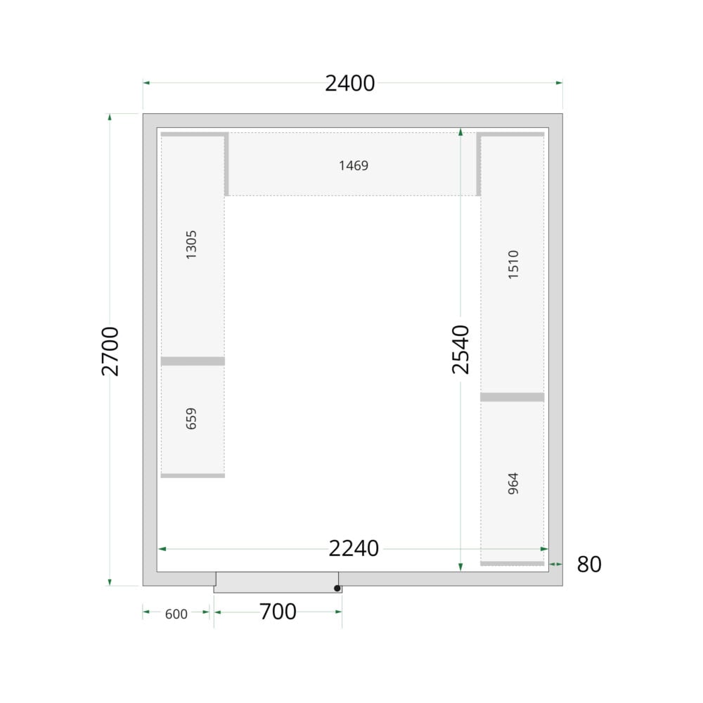 TEFCOLD Cold Room 240x270x220 Cold Room Panels
