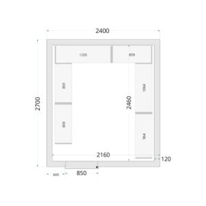 TEFCOLD Cold Room 240x270x220 WD Coldroom Panels 120 mm