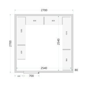 TEFCOLD Cold Room 270x270x220 Cold Room Panels