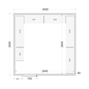 TEFCOLD Cold Room 300x300x220 Cold Room Panels
